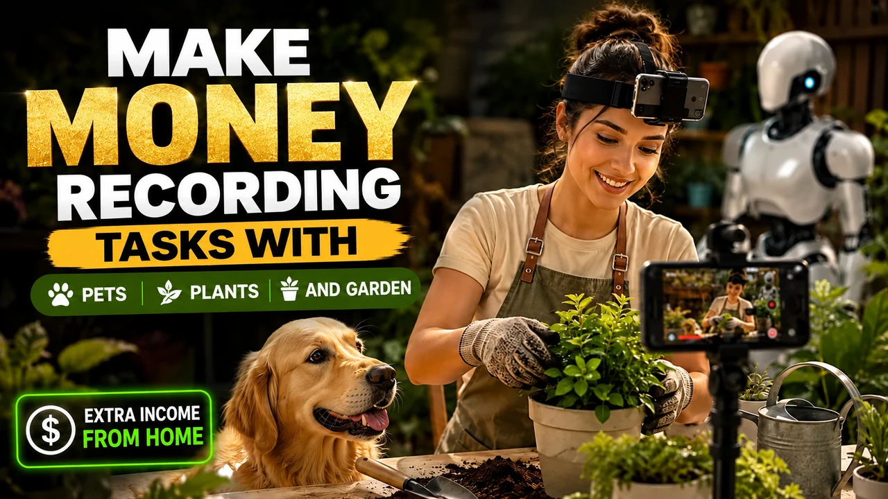 Earn Money by Recording Tasks with Pets, Plants and Garden