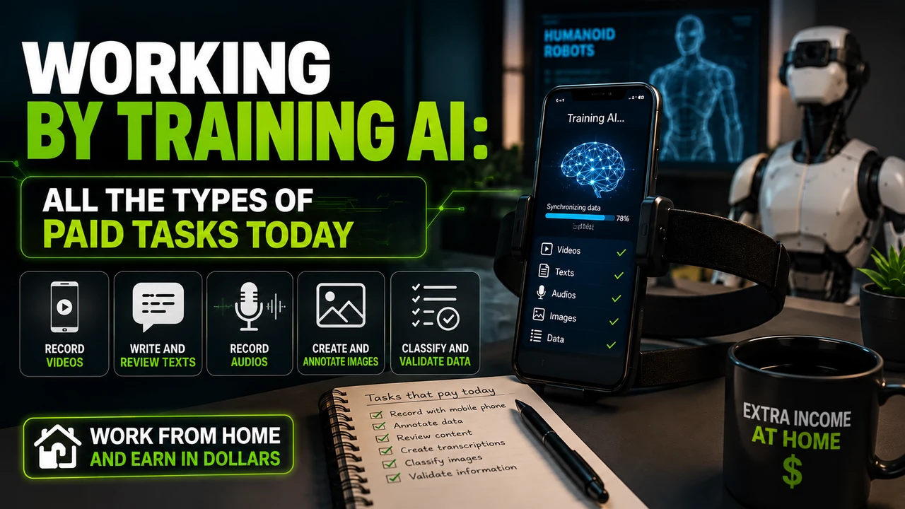 Work Training AI: all types of paid tasks today