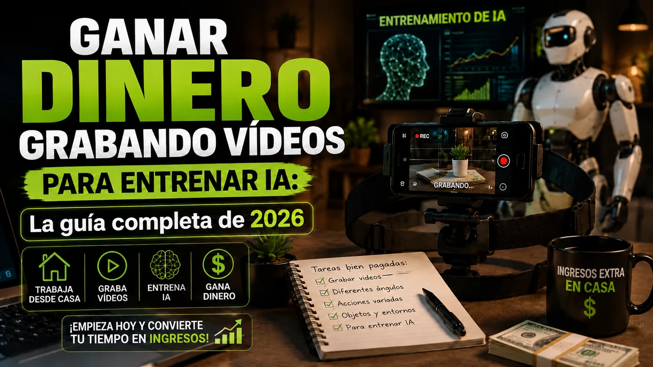 Gana dinero grabando vídeos para entrenar la IA: la guía completa para 2026