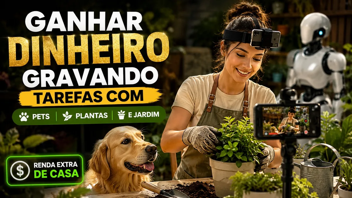 Ganhar Dinheiro Gravando Tarefas com Pets, Plantas e Jardim