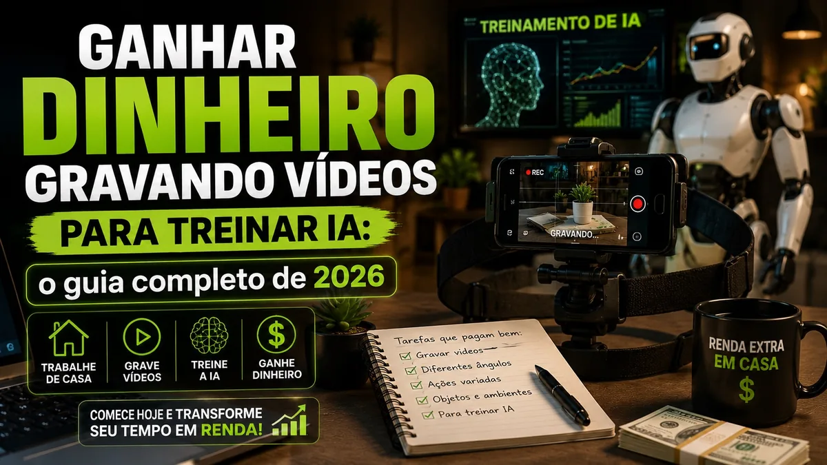 Ganhar Dinheiro Gravando Vídeos para Treinar IA: o guia completo de 2026