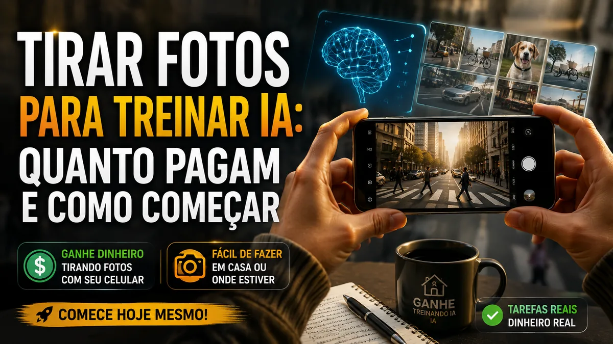 Tirar Fotos para Treinar IA: Quanto Pagam e Como Começar